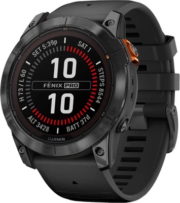 Умные часы Garmin Fenix 7X Pro Solar 51mm / 010-02778-01 (сланцево-серый/черный) - 