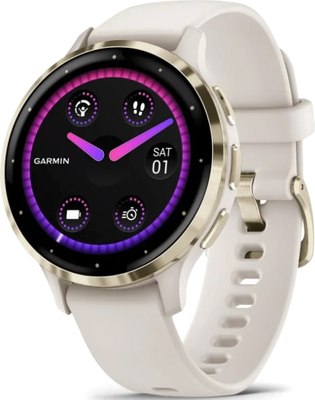 Умные часы Garmin Venu 3s 41mm / 010-02785-04 (слоновая кость, силиконовый ремешок) - 
