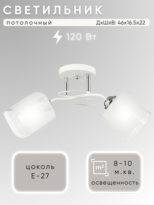 

Потолочный светильник, НПБ 02-2x60-101 / 6222/2