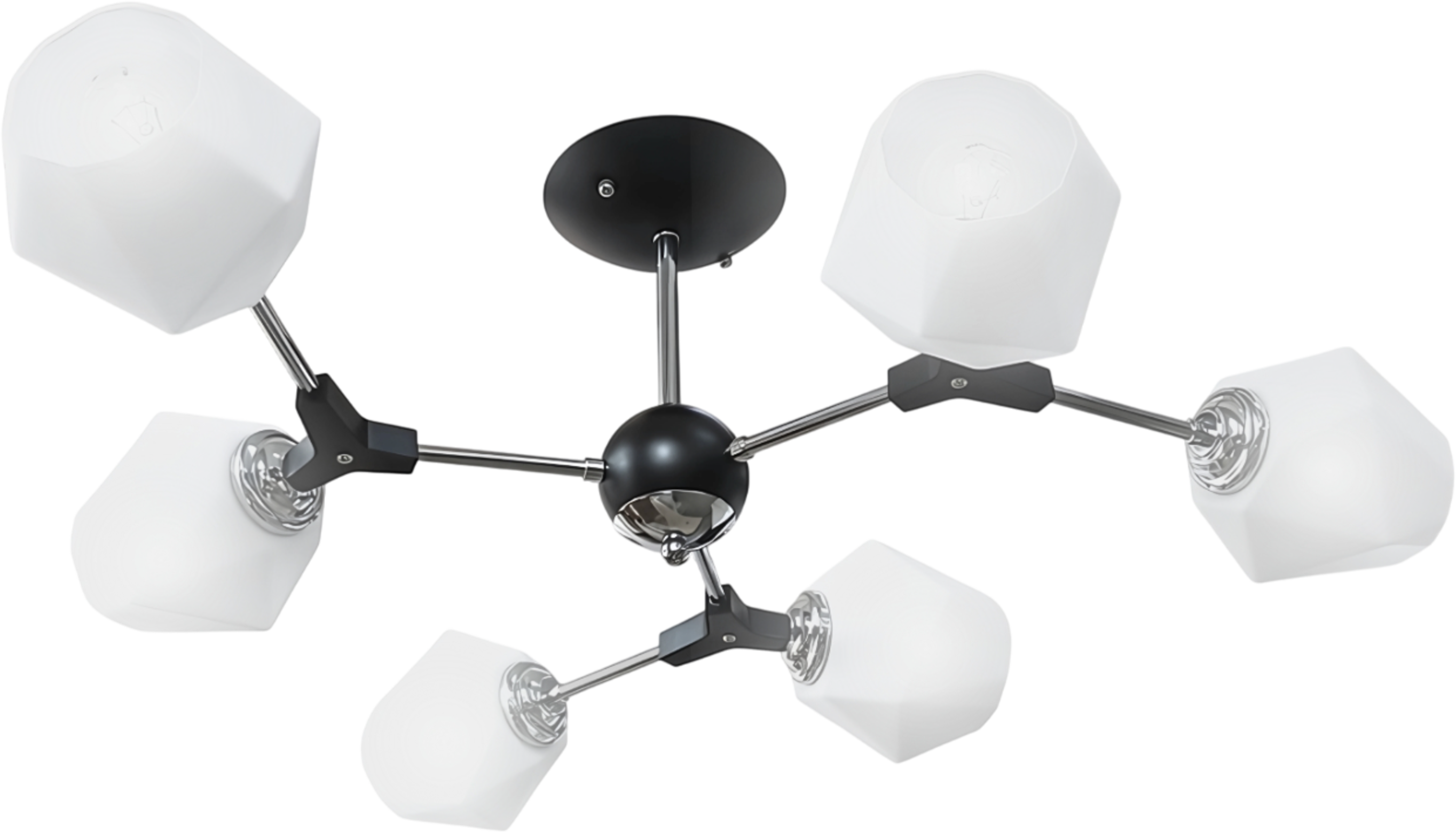 Люстра Aitin-Pro НПБ 02-6х60-101 / N6094/6 (черный/хром)