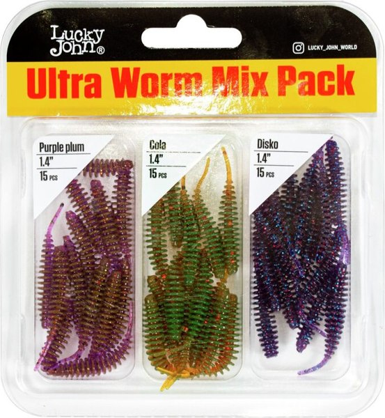 Мягкая приманка Lucky John Pro Series Ultraworm / 140192-MI (45шт)