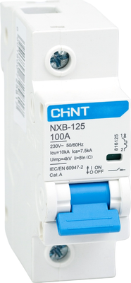 

Выключатель автоматический, NXB-125 1P 100А 10кА C (R) / 816125