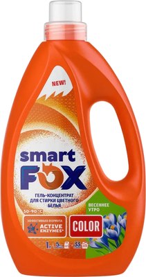 Гель для стирки Smart FOX Color Весеннее утро / 190004 (1л) - 