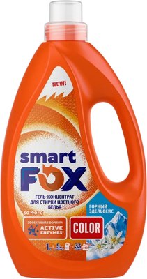 Гель для стирки Smart FOX Color Горный эдельвейс / 190003 (1л) - 