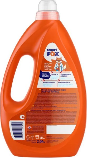 Гель для стирки Smart FOX Universal / 190012 (2.04л)