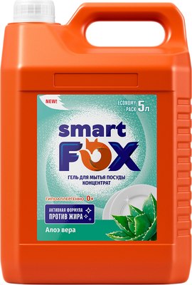 Средство для мытья посуды Smart FOX Алоэ вера / 190051 (5л) - 