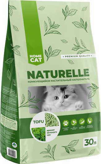 Наполнитель для туалета Homecat Naturelle Зеленый чай / 88792 (30л/12кг)