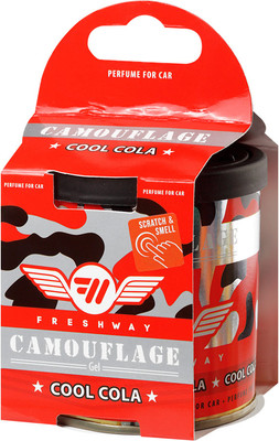 Ароматизатор автомобильный Fresh Way Camouflage Gel Cool Cola CG 04 (80мл) - 