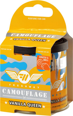 Ароматизатор автомобильный Fresh Way Camouflage Gel Vanilla Queen CG 07 (80мл) - 