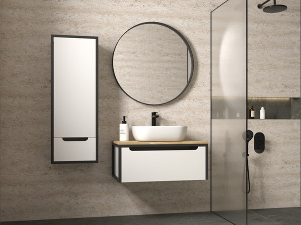Купить Шкаф-полупенал для ванной Style Line Сохо 36x110см МДФ 1 ящик Plus в Гродно