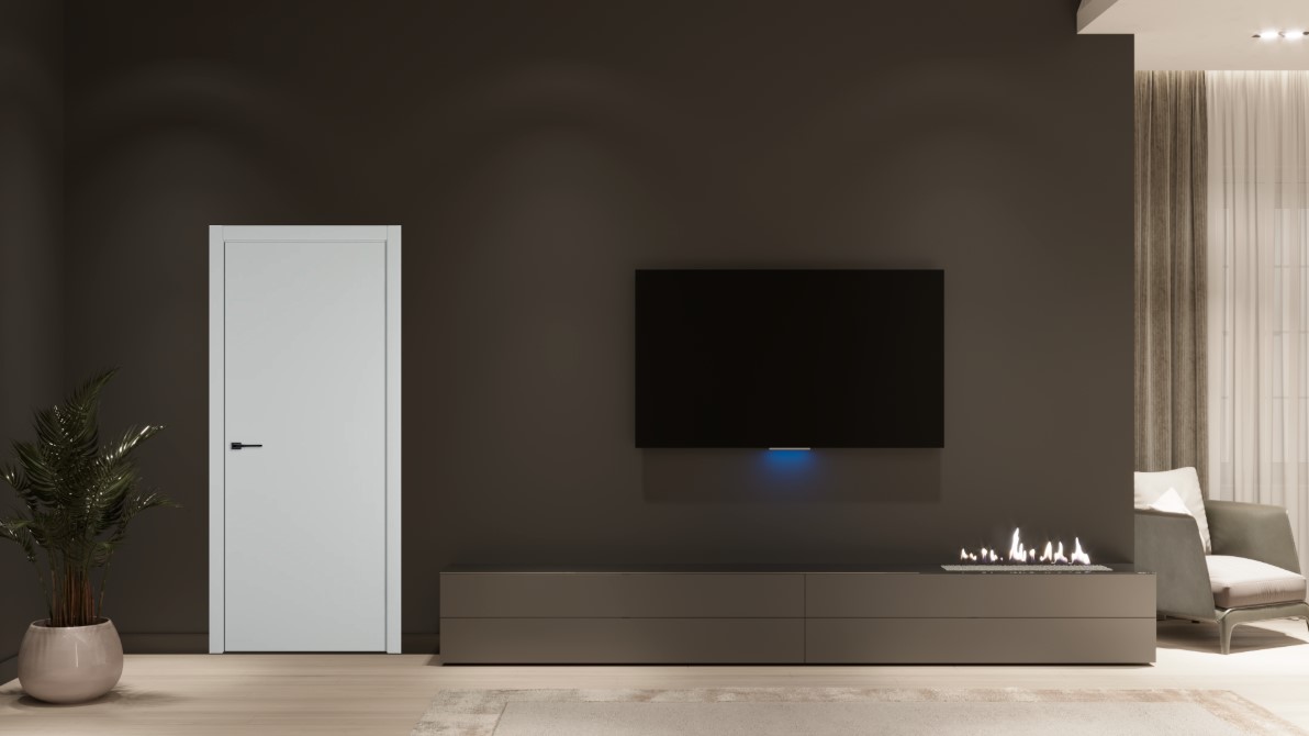 Дверь межкомнатная Emalex Basic Z 60x200 (Steel/ABS Black) — фото 5