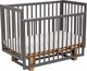 Детская кроватка Polini Kids Simple 341 с маятником / 0003167-27 (графит/дуб крафт золотой) - 