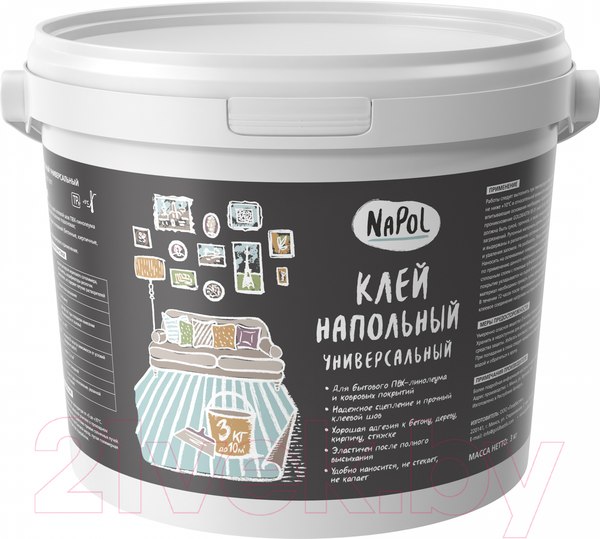 Клей для напольных покрытий Goldbastik NaPol Напольный универсальный (7.5кг)