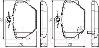 

Тормозные колодки Bosch, 0986424471