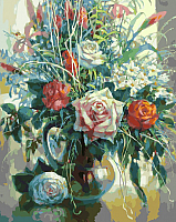 Картина по номерам БЕЛОСНЕЖКА Натюрморт с белой розой / 192-AB - 