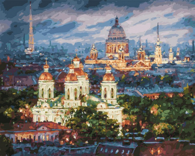 

Картина по номерам БЕЛОСНЕЖКА, Все краски вечера. Санкт-Петербург / 201-AB