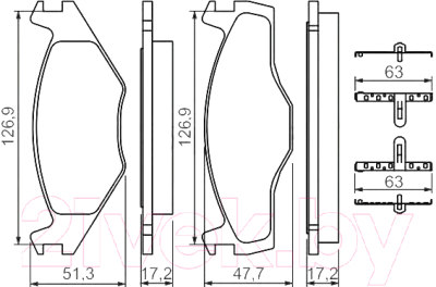 

Тормозные колодки Bosch, 0986494057