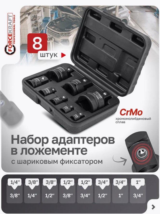 Набор головок слесарных ForceKraft FK-4089MPB (28165) — фото 4