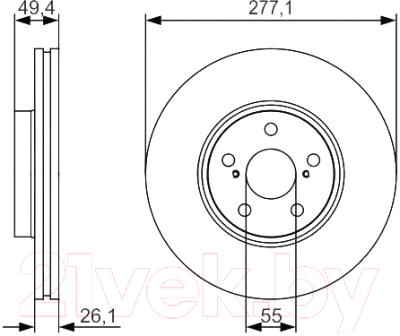 

Тормозной диск Bosch, 0986479S09