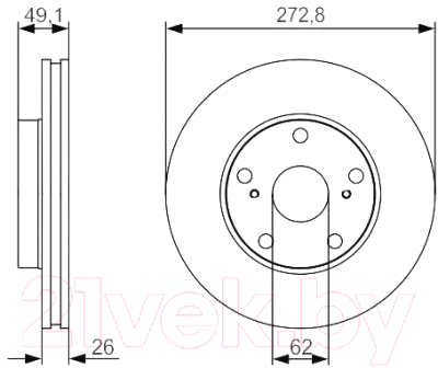 Тормозной диск Bosch 0986479S16