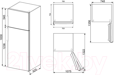 Холодильник с морозильником Smeg FD432PMNFE4