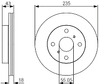 

Тормозной диск Bosch, 0986479S46