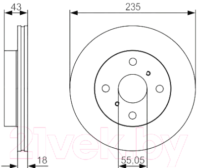 

Тормозной диск Bosch, 0986479S46