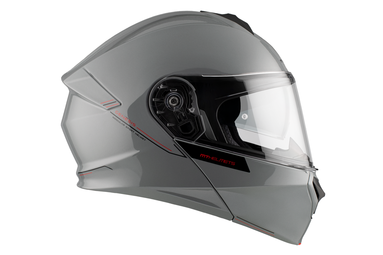 Мотошлем MT Helmets Genesis SV Solid A12 (M, серый глянцевый) — фото 5