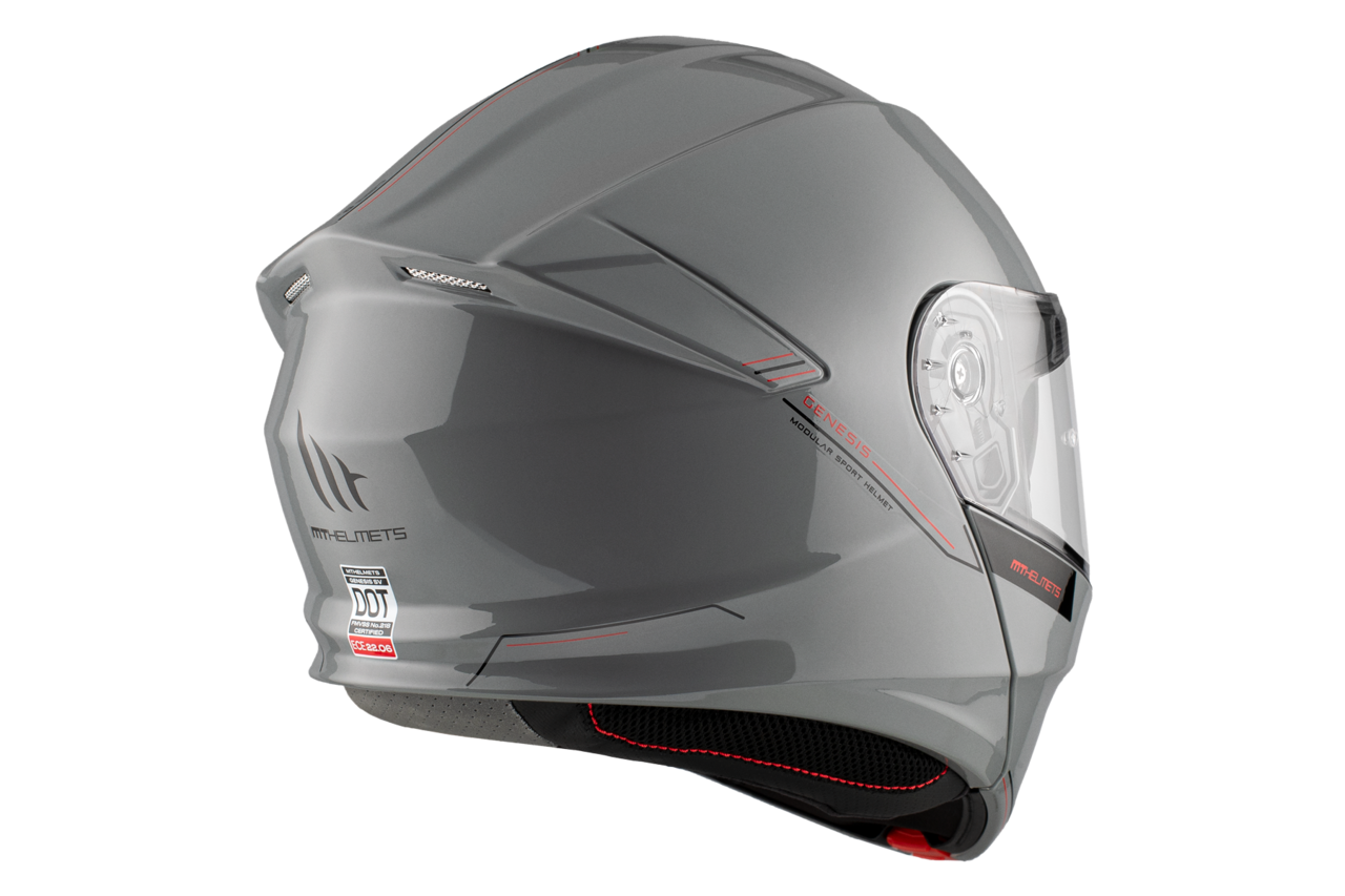 Мотошлем MT Helmets Genesis SV Solid A12 (M, серый глянцевый) — фото 6
