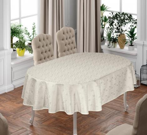 Скатерть DO&CO Karanfil Овальная 160x220 / 12225