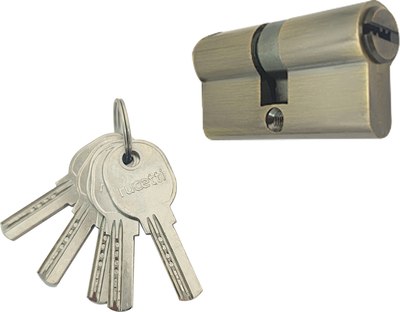 Цилиндровый механизм замка Morelli HS 60C AB (бронза) - 