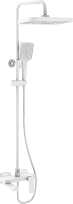 Душевая система со смесителем Rose R1836C (белый) - 