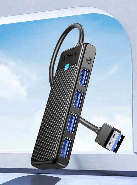 USB-хаб Orico PAPW4A-U3-015-BK-EP (черный)