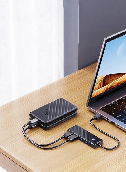 USB-хаб Orico PAPW4A-U3-015-BK-EP (черный)