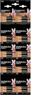 Комплект батареек Duracell Simply AAA LR03 BL20 (20шт) - 