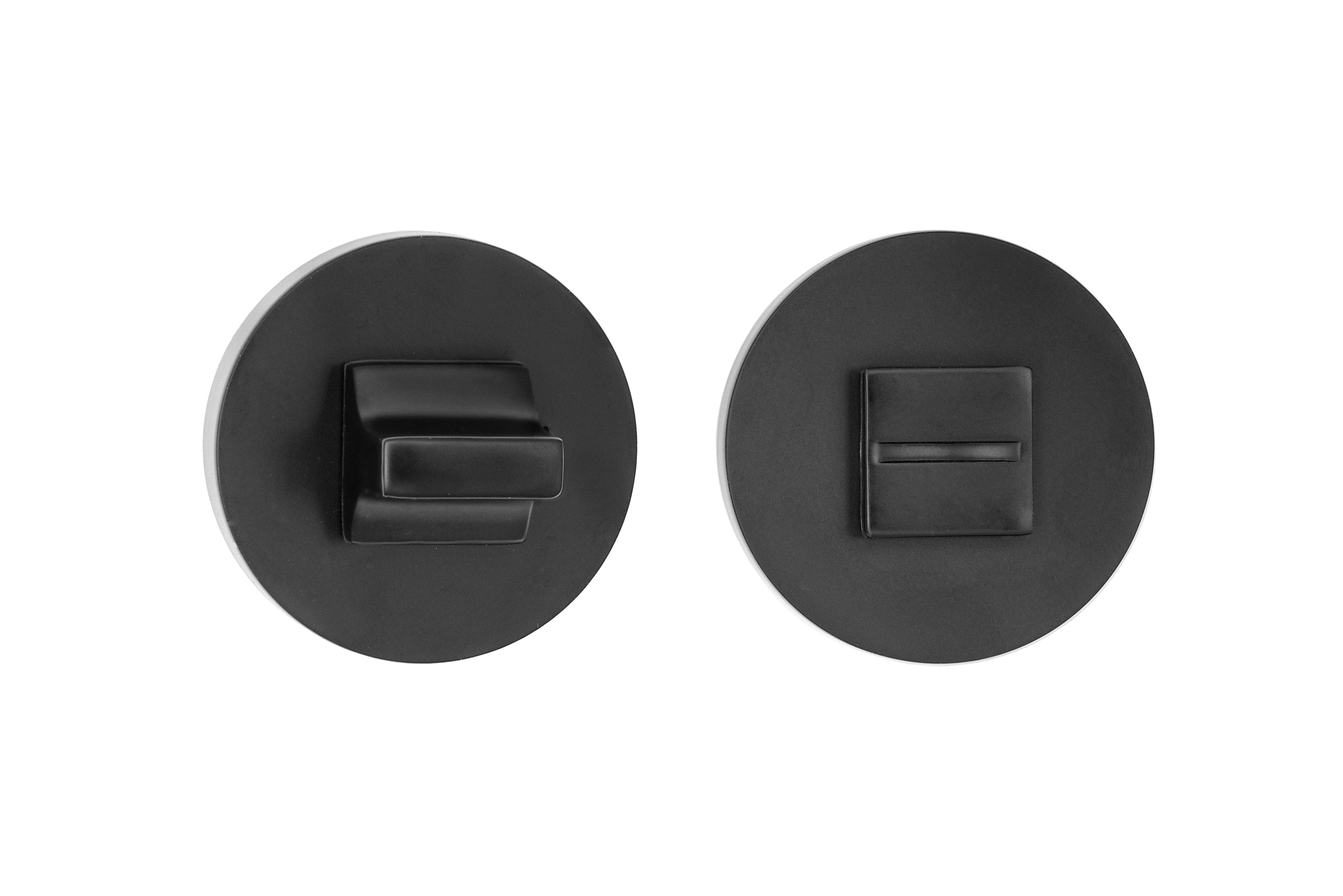 Фиксатор дверной защелки VELA Prima WC-Round BL (черный)