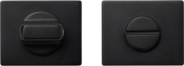 Фиксатор дверной защелки VELA Prima WC-Quadro-X-BL (черный)