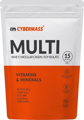 Протеин CYBERMASS Multi Complex (450г, клубника) - 