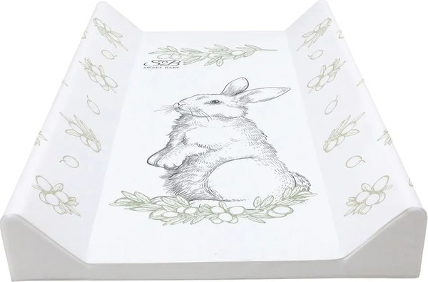 Доска пеленальная Sweet Baby Foresta Magica New Grigio Oliva на кроватку 79x45 (заяц серый/оливковый)