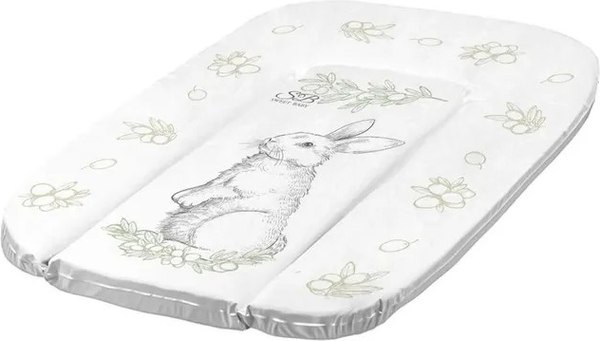Пеленальный матрас Sweet Baby Foresta Magica Grigio Oliva 48x71 (заяц серый/оливковый)