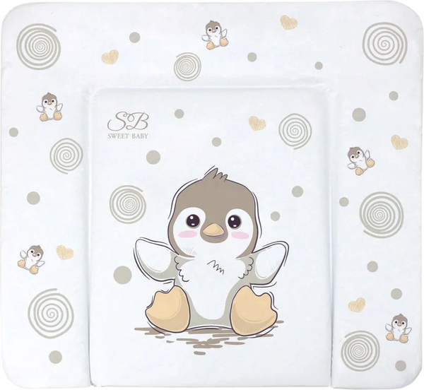 Пеленальный матрас Sweet Baby Pinguino New Crema 80x71 (пингвин бежевый)