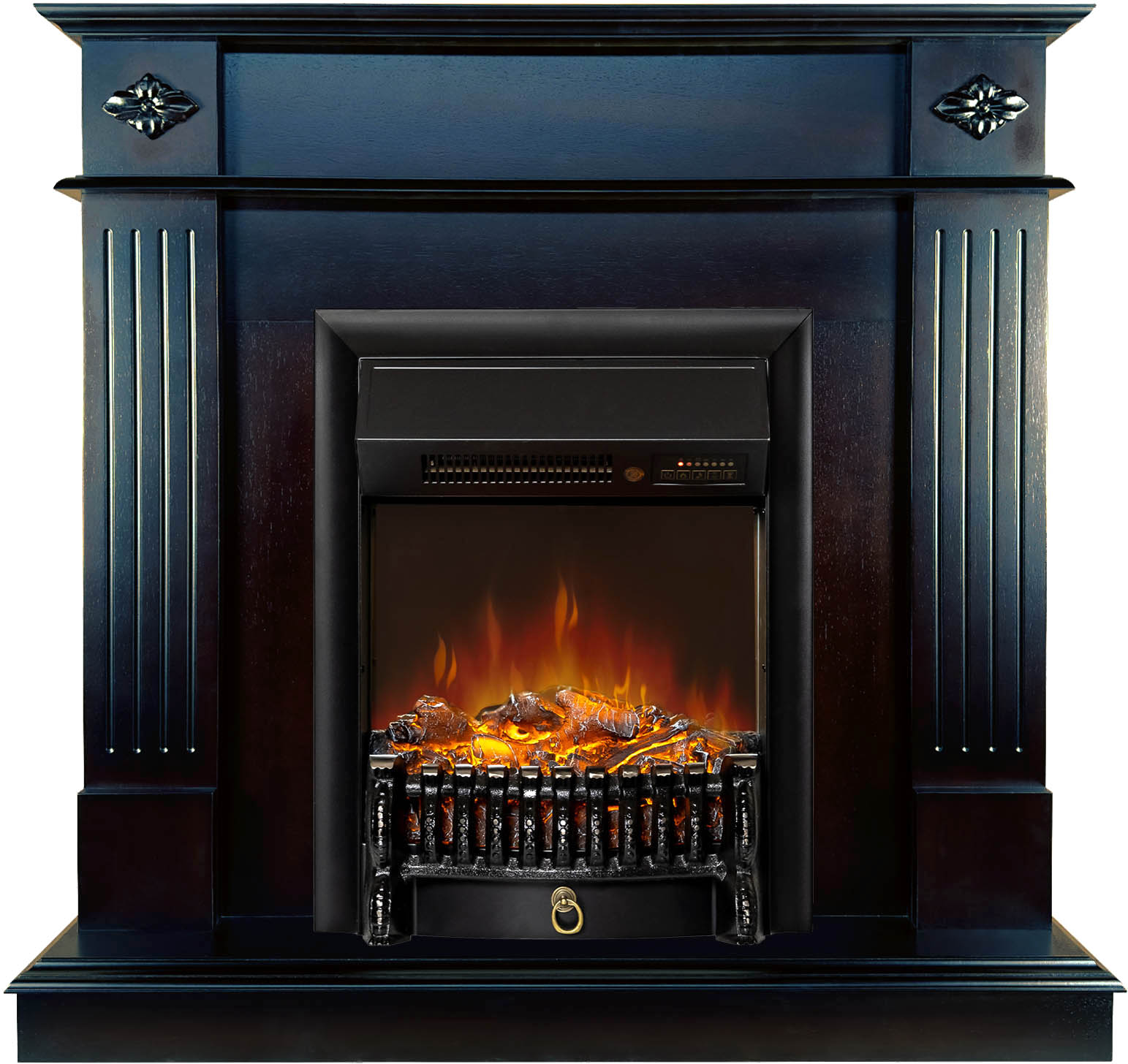 Каминокомплект Смолком Brighton STD-ASP Fobos FX M Black RC (темный орех)