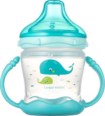 Поильник Canpol Love&Sea с силиконовым носиком 9+ / 57/300_blu (180мл, голубой) - 