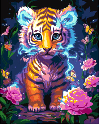 

Картина по номерам, Тигренок / Кпн-396