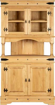 Шкаф с витриной ФанДОК Викинг 25 / Ф-181.25 (мед) - 