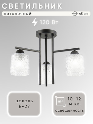 

Люстра, НПБ 02-3x40-101 / 6245/3