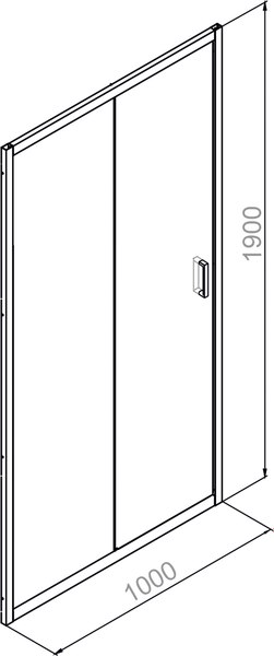 Купить Душевая дверь Domani-Spa DoorCube 100x190 / DS04DCb100L0T00.Gt-Black  