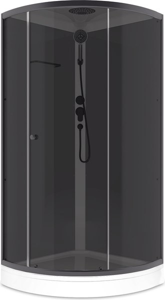Душевая кабина Domani-Spa Simple 100x100 / DS01Sm110LGrT00.Gt-V1.2-Black
