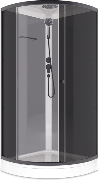 Купить Душевая кабина Domani-Spa Simple 100x100 / DS01Sm110LGrT00.Gt-V1.2-Black  