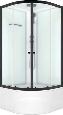 Душевая кабина Domani-Spa Delight Slim 99 High 90x90 / DS01DS99HWM00.Gt-Black - 